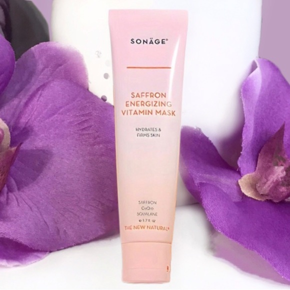 Sonage Saffron Energizing Vitamin Mask Full Size w CoQ10 + FREE BRUSH 50ml *NEW - Picture 1 of 15
